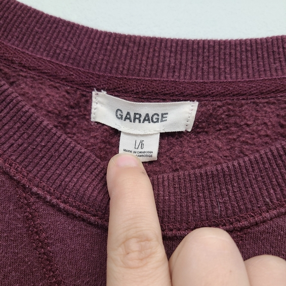 Garage burgundy large sweatshirt - Picture 5 of 6